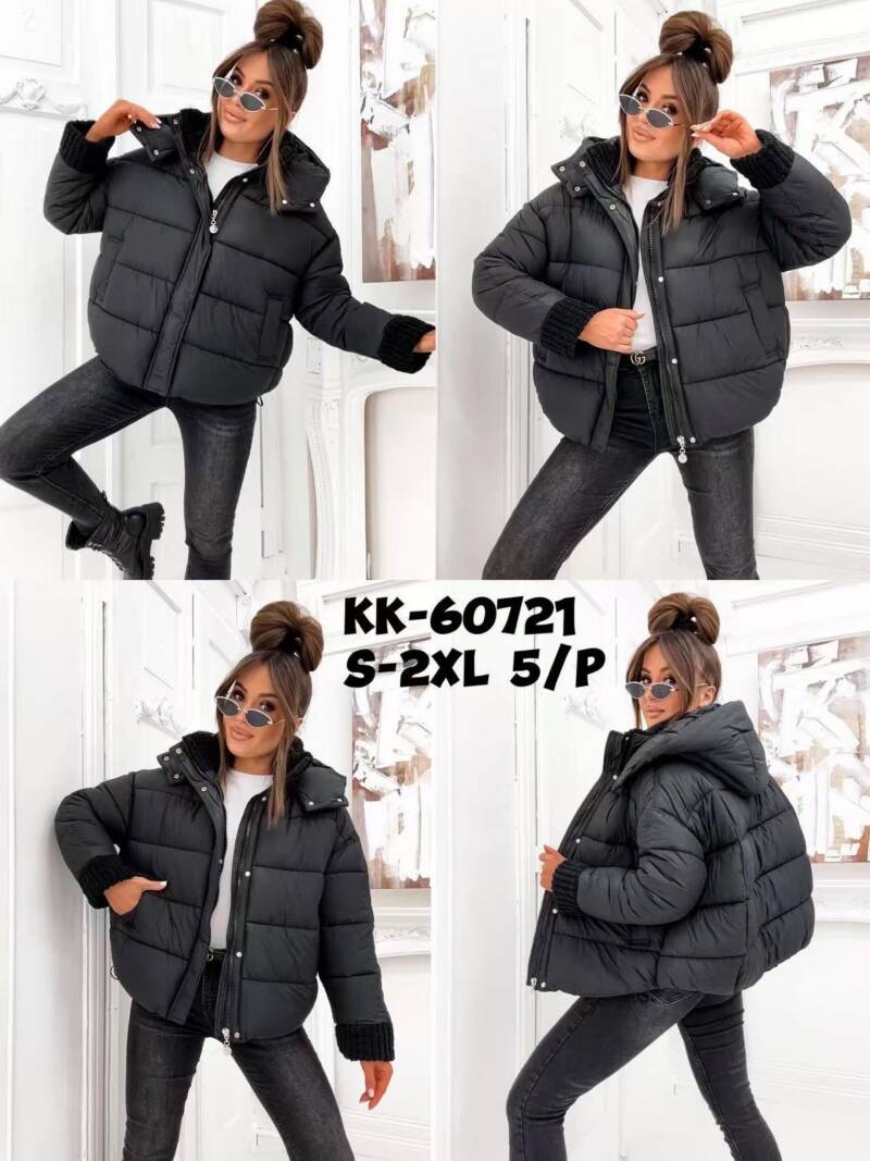 Kurtki damskie zimowe Roz S-2XL, 1 Kolor Paczka 5 szt